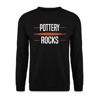 Poterie Argile Cours de poterie Poterie Getöpfert - Sweat-shirt Unisexe - noir - Devant - Alina (178cm) & Michal (187cm)