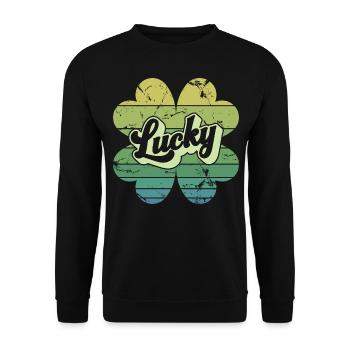 Cadeau de la Saint-Patrick Trèfle Hommes, Femmes, Enfants - Sweat-shirt Unisexe - noir - Devant - Alina (178cm) & Michal (187cm)