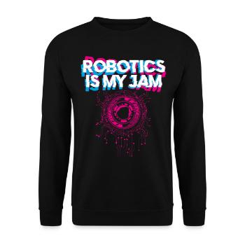 Robot Robotics Engineer Robotics - Unisex Sweatshirt - black - Front - Alina (178cm) & Michal (187cm)