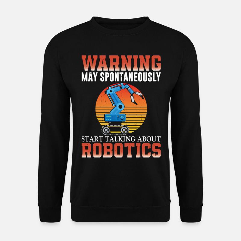 Robot Robotics Engineer Retro - Unisex Pullover - Schwarz