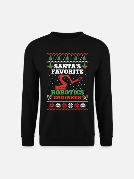 Robot Robotics Engineer Christmas - Unisex Sweatshirt - black