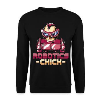 Robot Robotics Engineer Cool - Unisex Pullover - Schwarz - Vorne - Alina (178cm) & Michal (187cm)