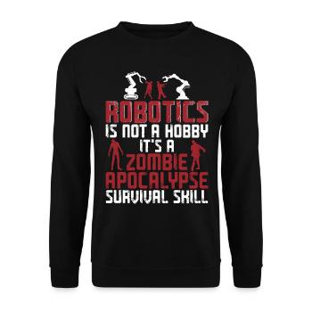 Robot Robotics Engineer Robotics - Unisex Sweatshirt - black - Front - Alina (178cm) & Michal (187cm)