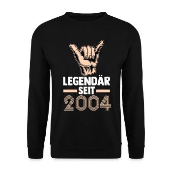 1905 19 Jahre Geburtstag - Unisex Pullover - Schwarz - Vorne - Alina (178cm) & Michal (187cm)