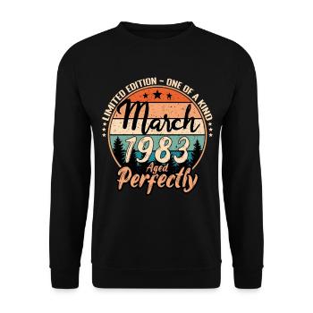Mars 1983 anniversaire 1983 légendes Mars - Sweat-shirt Unisexe - noir - Devant - Alina (178cm) & Michal (187cm)