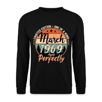 Mars 1969 anniversaire 1969 légendes Mars - Sweat-shirt Unisexe - noir - Devant - Alina (178cm) & Michal (187cm)
