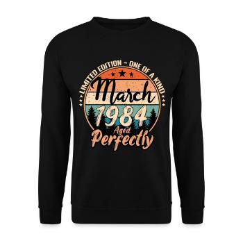 Mars 1984 anniversaire 1984 légendes Mars - Sweat-shirt Unisexe - noir - Devant - Alina (178cm) & Michal (187cm)