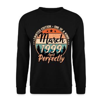 March 1999 anniversary 1999 legends March - Unisex Sweatshirt - black - Front - Alina (178cm) & Michal (187cm)