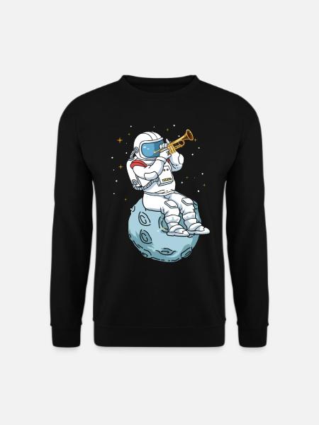 Trumpet Astronaut For Trumpet And Jazz Musicians - Unisex Pullover - Schwarz