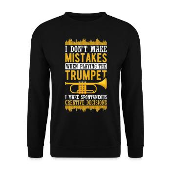 I Don't Make Mistakes When Playing A Trumpet, I Ma - Unisex Pullover - Schwarz - Vorne - Alina (178cm) & Michal (187cm)