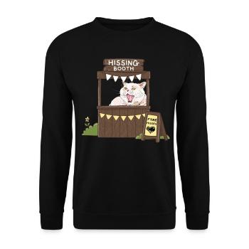 Free Hisses - Hissing Booth - Unisex Sweatshirt - black - Front - Alina (178cm) & Michal (187cm)