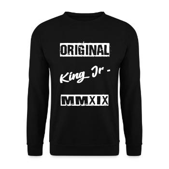 Original King Jr Offspring Baby Pregnancy - Unisex Sweatshirt - black - Front - Alina (178cm) & Michal (187cm)