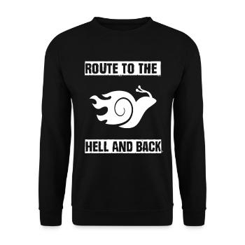 Route vers l’enfer et le turbocompresseur de réglage arrière - Sweat-shirt Unisexe - noir - Devant - Alina (178cm) & Michal (187cm)
