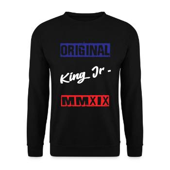 Original King Jr Offspring Baby Pregnancy - Unisex Sweatshirt - black - Front - Alina (178cm) & Michal (187cm)