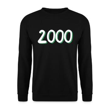2000 Birthday - Unisex Sweatshirt - black - Front - Alina (178cm) & Michal (187cm)