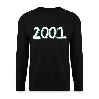 2001 Birthday - Unisex Sweatshirt - black - Front - Alina (178cm) & Michal (187cm)