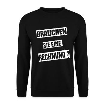 Brauchen Sie Eine Rechnung Handwerker Lustig - Unisex Pullover - Schwarz - Vorne - Alina (178cm) & Michal (187cm)