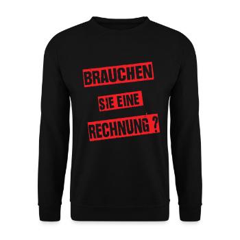 Brauchen Sie Eine Rechnung Handwerker Lustig - Unisex Pullover - Schwarz - Vorne - Alina (178cm) & Michal (187cm)