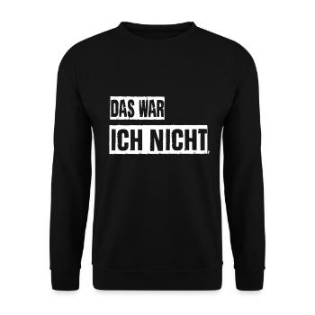 Das War Ich Nicht Handwerker Sprüche - Unisex Pullover - Schwarz - Vorne - Alina (178cm) & Michal (187cm)