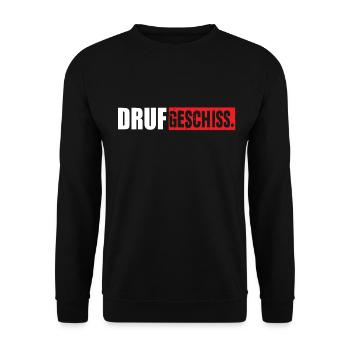 Druf Geschiss Saarland Saar Saarländisch - Unisex Pullover - Schwarz - Vorne - Alina (178cm) & Michal (187cm)