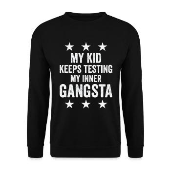 Parenting Kinder Testen Familie Inner Gangster - Unisex Pullover - Schwarz - Vorne - Alina (178cm) & Michal (187cm)