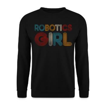 Robot Robotics Engineer Girl - Unisex Sweatshirt - black - Front - Alina (178cm) & Michal (187cm)