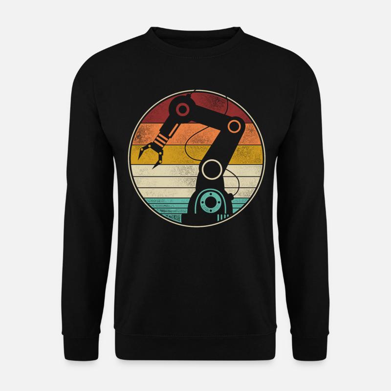 Robot Robotics Engineer Retro - Unisex Sweatshirt - black