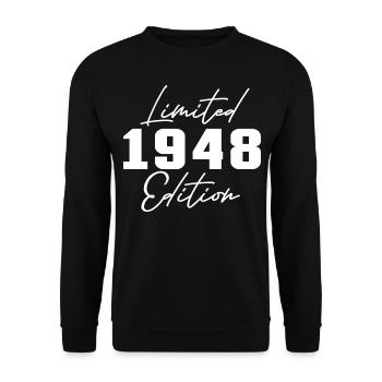 75. Geburtstag Männer Frauen Jubiläum 75 Jahre alt - Unisex Pullover - Schwarz - Vorne - Alina (178cm) & Michal (187cm)