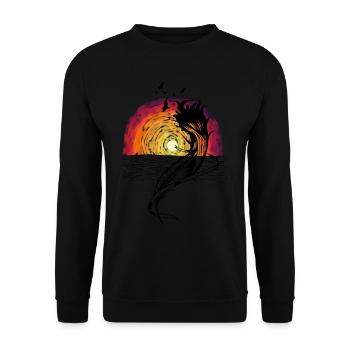 Ocean Waterfowl Sunset Nature Lovers - Sweat-shirt Unisexe - noir - Devant - Alina (178cm) & Michal (187cm)