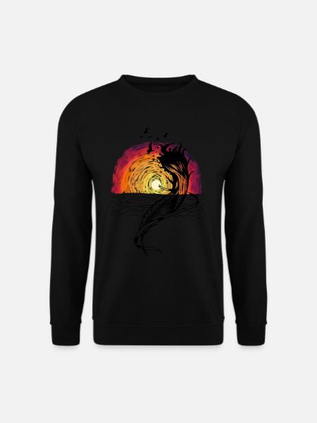 Ocean Waterfowl Sunset Nature Lovers - Unisex Sweatshirt - black