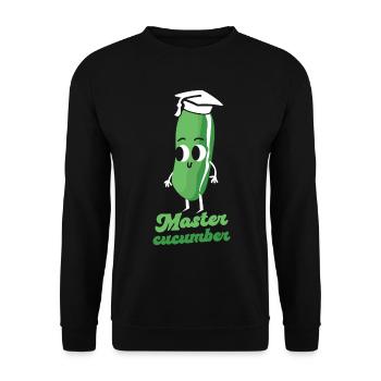 Master Gurke Vegetarisches Gemüse Gemüse Vegan - Unisex Pullover - Schwarz - Vorne - Alina (178cm) & Michal (187cm)