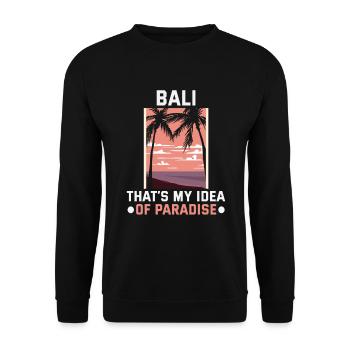 Bali Indonesien Strandurlaub am Meer - Unisex Pullover - Schwarz - Vorne - Alina (178cm) & Michal (187cm)