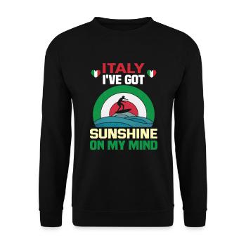 Italie vacances à la plage au bord de la mer Design beach motif - Sweat-shirt Unisexe - noir - Devant - Alina (178cm) & Michal (187cm)