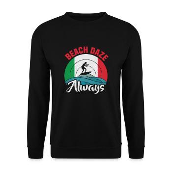 Italy beach holiday by the sea Design beach motif - Unisex Sweatshirt - black - Front - Alina (178cm) & Michal (187cm)