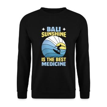 Bali Indonesien Strandurlaub am Meer - Unisex Pullover - Schwarz - Vorne - Alina (178cm) & Michal (187cm)