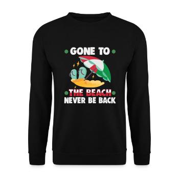 Italy beach holiday by the sea Design beach motif - Unisex Sweatshirt - black - Front - Alina (178cm) & Michal (187cm)