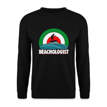 Italy beach holiday by the sea Design beach motif - Unisex Sweatshirt - black - Front - Alina (178cm) & Michal (187cm)