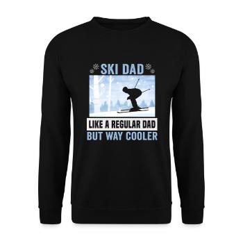 Ski dad like a regular dad but way cooler Ski - Unisex Pullover - Schwarz - Vorne - Alina (178cm) & Michal (187cm)