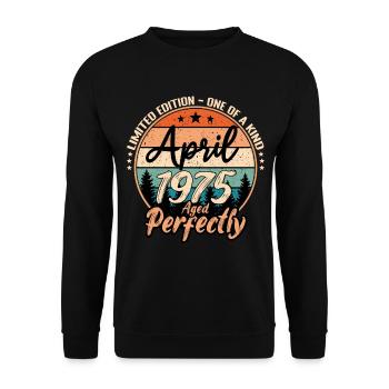 April 1975 anniversaire 1975 légendes April - Sweat-shirt Unisexe - noir - Devant - Alina (178cm) & Michal (187cm)