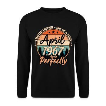 April 1967 anniversaire 1967 légendes April - Sweat-shirt Unisexe - noir - Devant - Alina (178cm) & Michal (187cm)