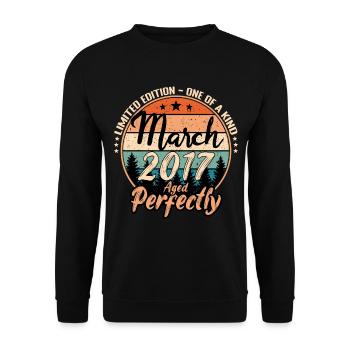 March 2017 anniversary 2017 legends March - Unisex Sweatshirt - black - Front - Alina (178cm) & Michal (187cm)