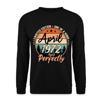 April 1972 anniversary 1972 legends April - Unisex Sweatshirt - black - Front - Alina (178cm) & Michal (187cm)