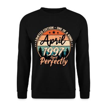 April 1997 anniversary 1997 legends April - Unisex Sweatshirt - black - Front - Alina (178cm) & Michal (187cm)
