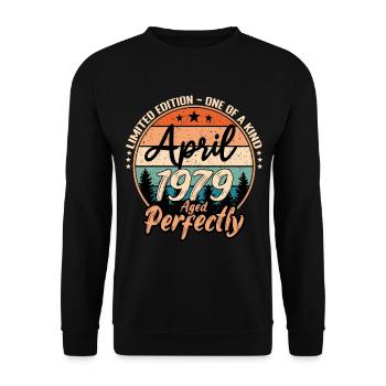 April 1979 anniversaire 1979 légendes April - Sweat-shirt Unisexe - noir - Devant - Alina (178cm) & Michal (187cm)