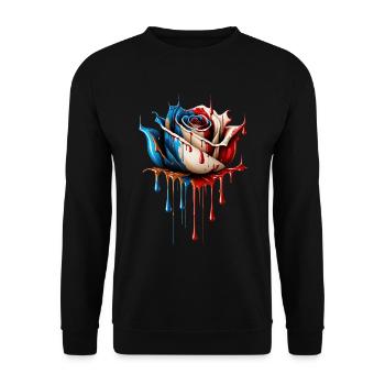 American Patriotic USA Design - Sweat-shirt Unisexe - noir - Devant - Alina (178cm) & Michal (187cm)