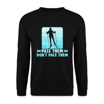 Cross-country skiers Biathlon Cross-country skiers - Unisex Sweatshirt - black - Front - Alina (178cm) & Michal (187cm)