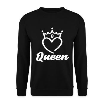 Queen - Unisex Pullover - Schwarz - Vorne - Alina (178cm) & Michal (187cm)