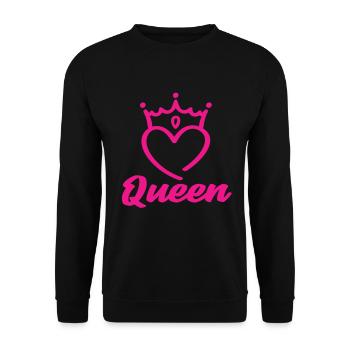 Queen - Unisex Pullover - Schwarz - Vorne - Alina (178cm) & Michal (187cm)