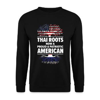 Geboren Thai Thailand Amerikanisch USA - Unisex Pullover - Schwarz - Vorne - Alina (178cm) & Michal (187cm)