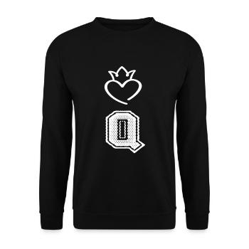 Queen - Unisex Pullover - Schwarz - Vorne - Alina (178cm) & Michal (187cm)
